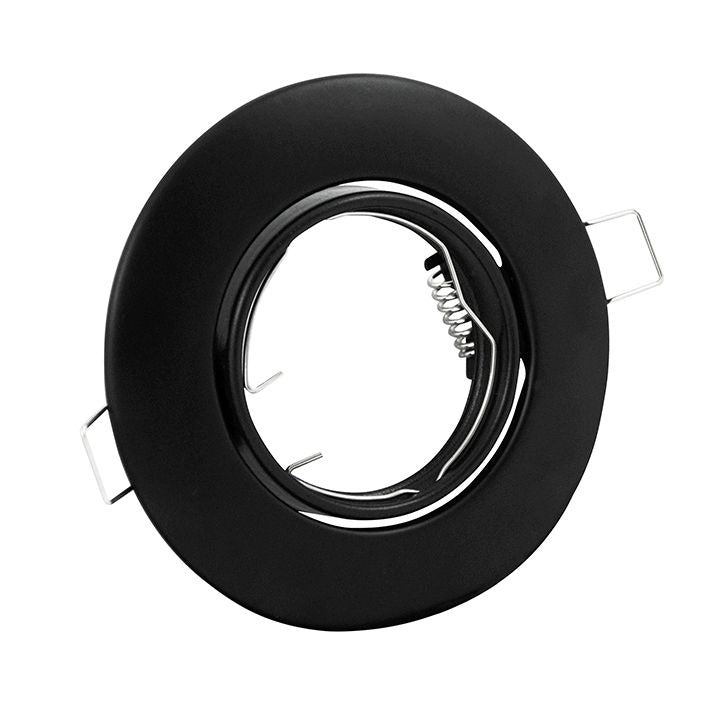 Inbouw spot GU10 - Staal - Rond armatuur - Zwart - Verstelbaar Inbouw spot GU10 - Staal - Rond armatuur - Zwart - Verstelbaar